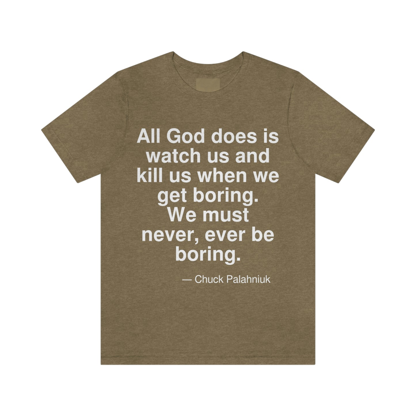 Palahniuk Boring Aa adult t-shirt