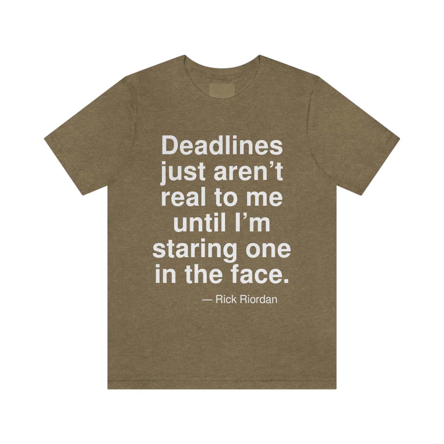 Riordan Deadlines Aa adult t-shirt