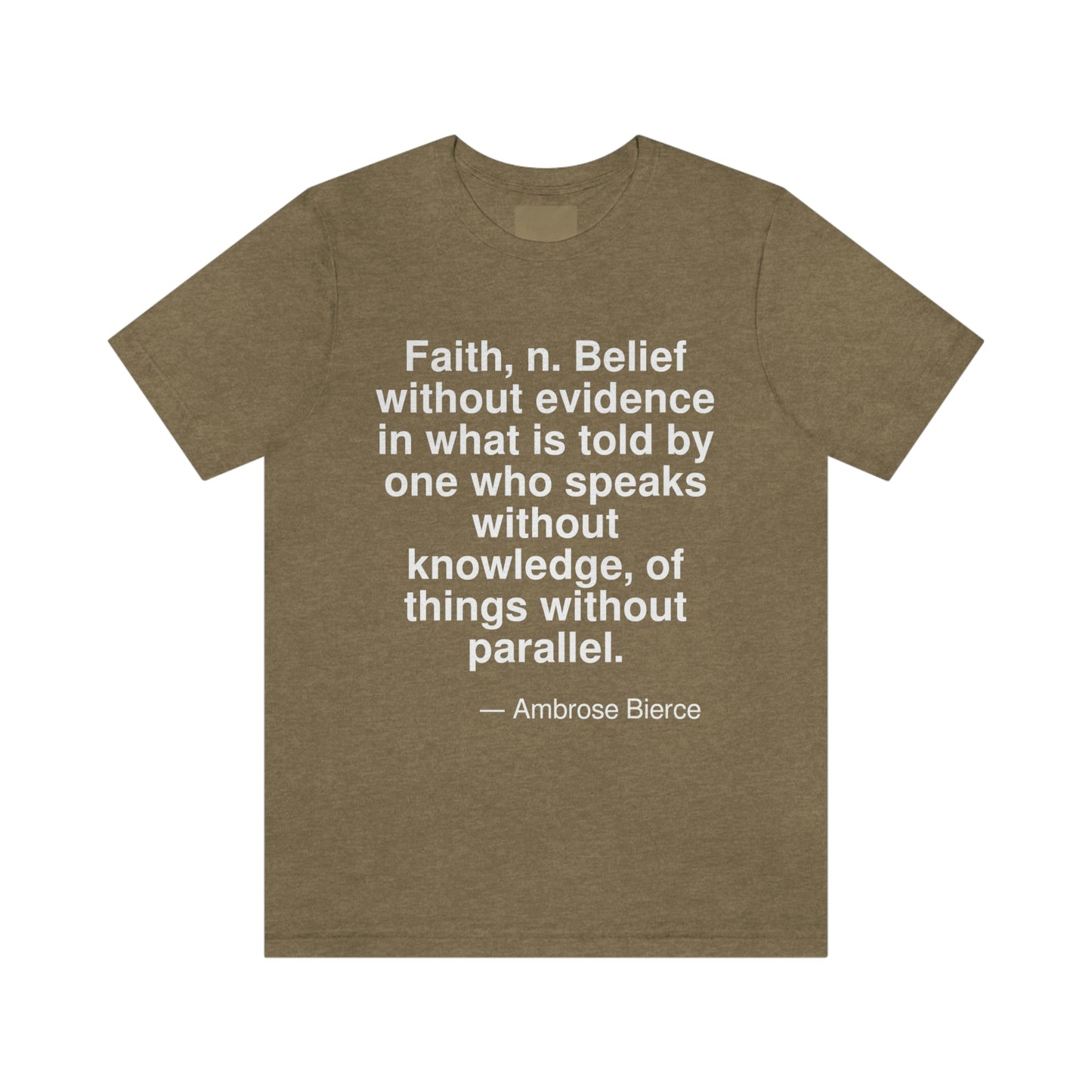 Bierce Faith Aa adult t-shirt