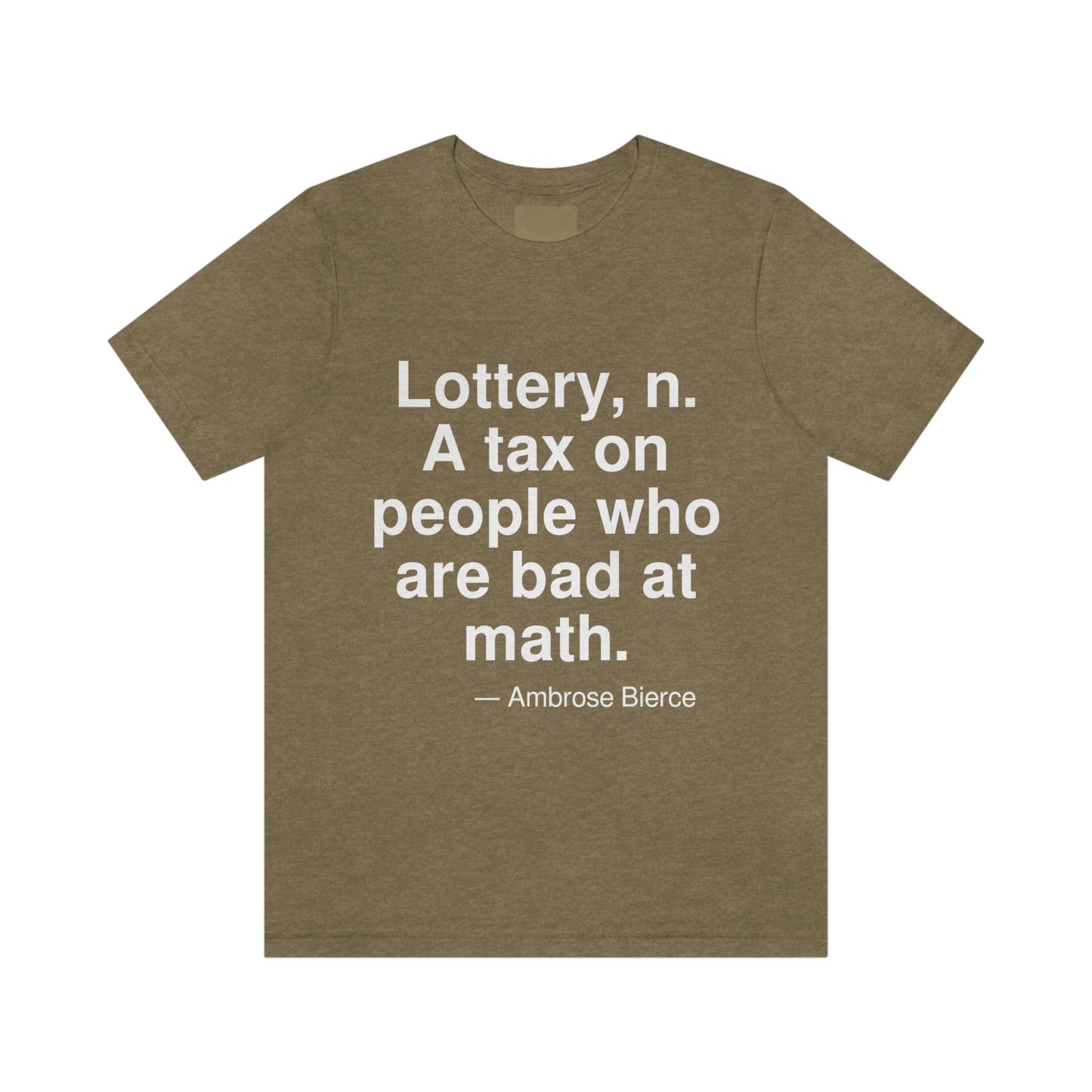 Bierce Lottery Aa adult t-shirt