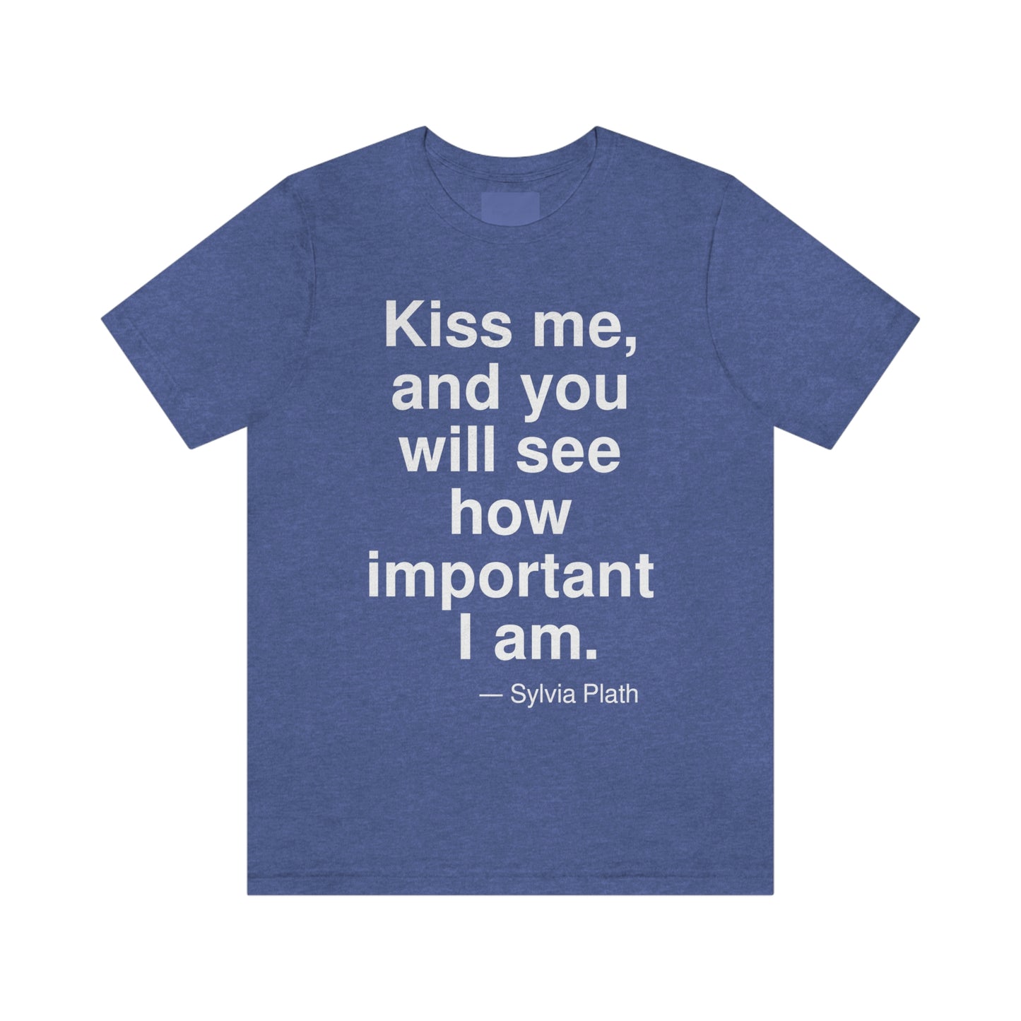 Plath Kiss Aa adult t-shirt