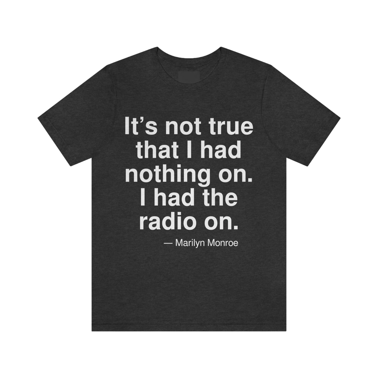 Monroe Radio Aa adult t-shirt