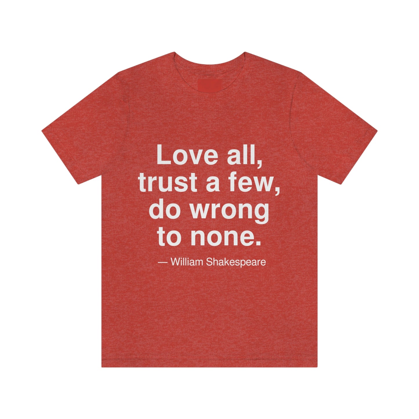 Shakespeare Love Aa adult t-shirt