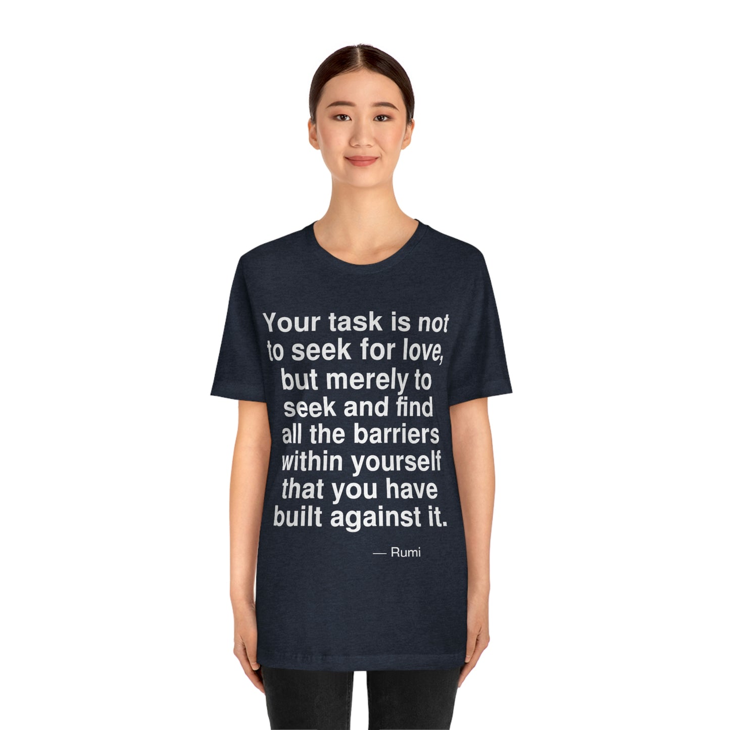 Rumi Love Aa adult t-shirt