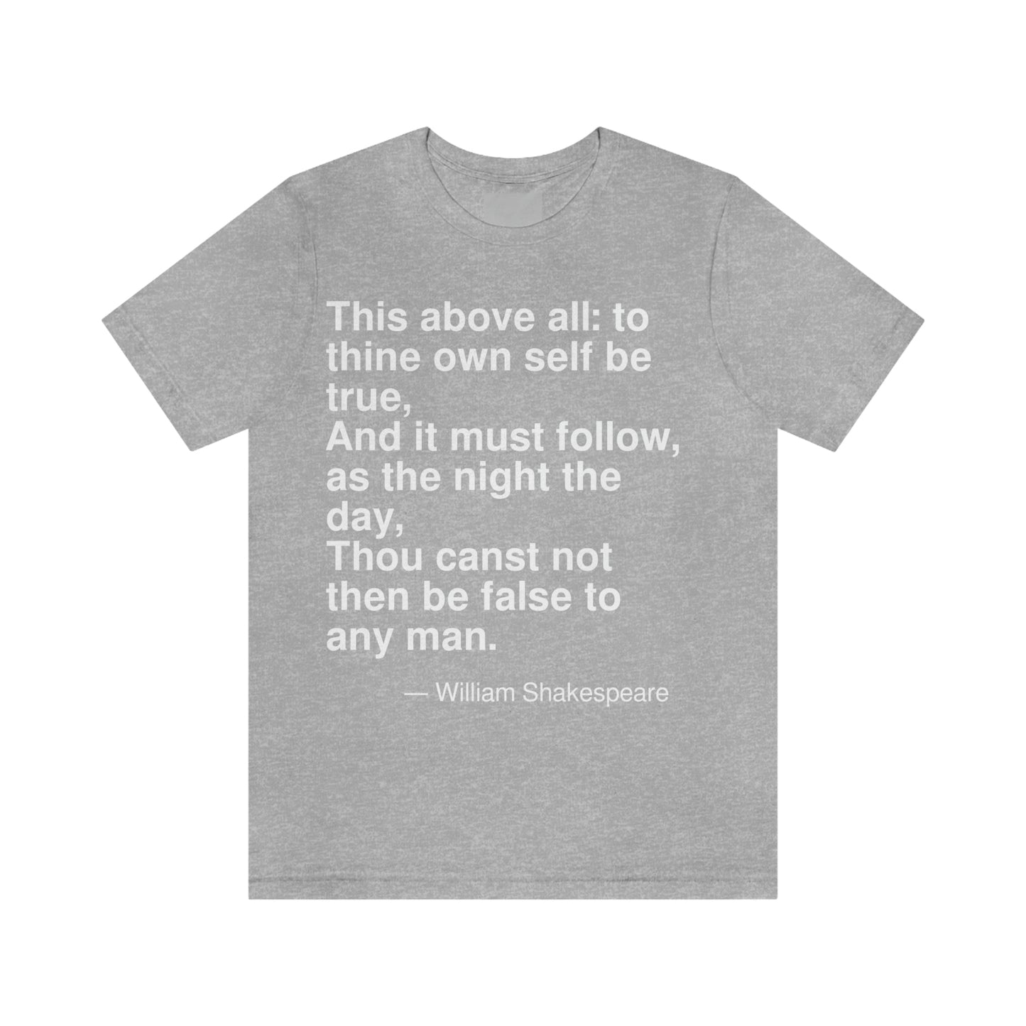 Shakespeare True Aa adult t-shirt