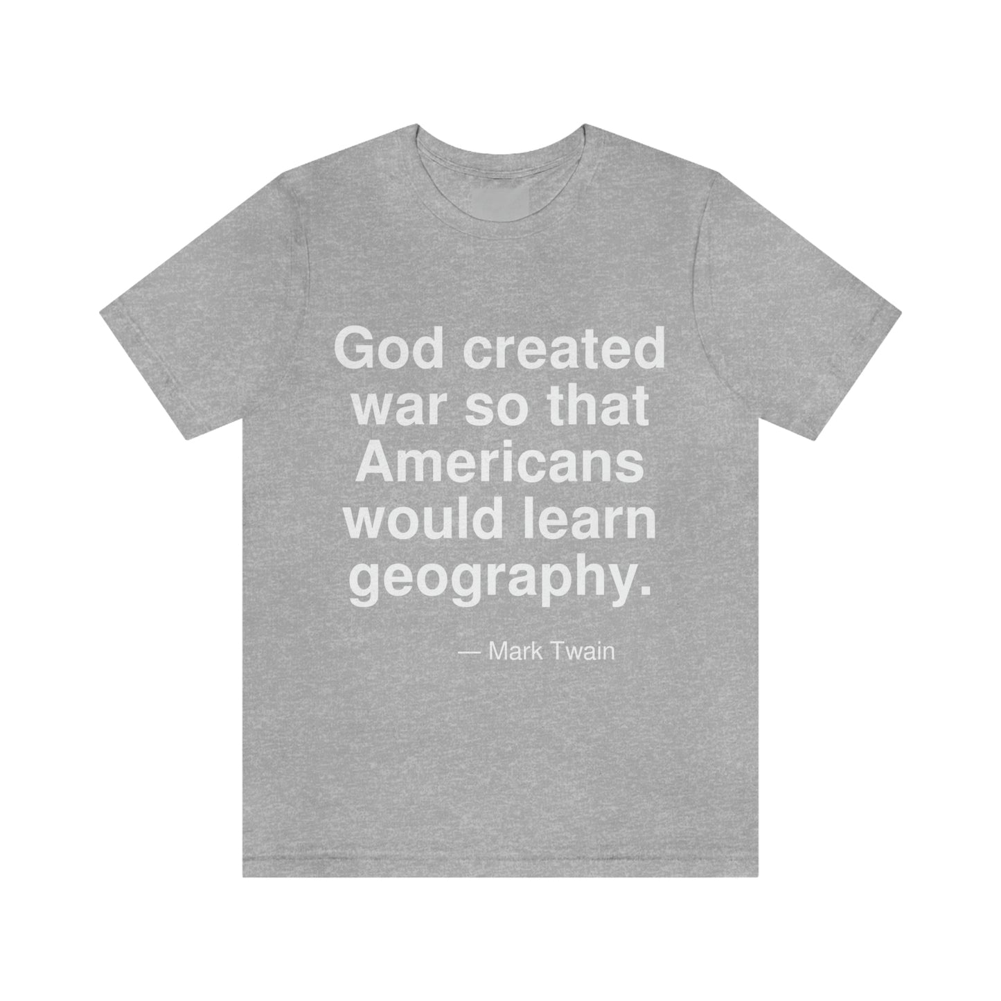 Twain Geography Aa adult t-shirt